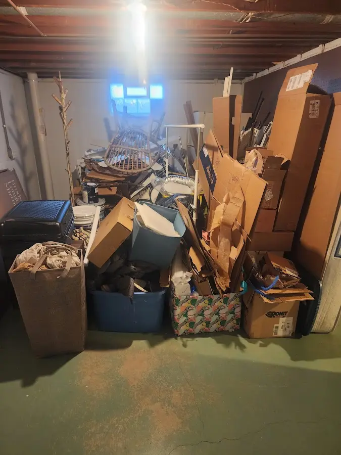 Roll-off dumpster container at job site for 15 Yard Dumpster Rental in Brady